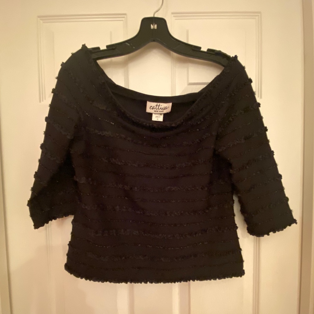 Cattiva New York Black Sparkle Top